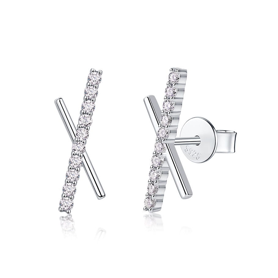 Saffron Crossover Stud Earrings