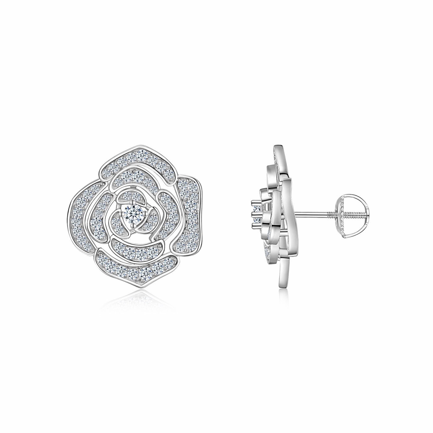 Faye Rose Stud Earrings