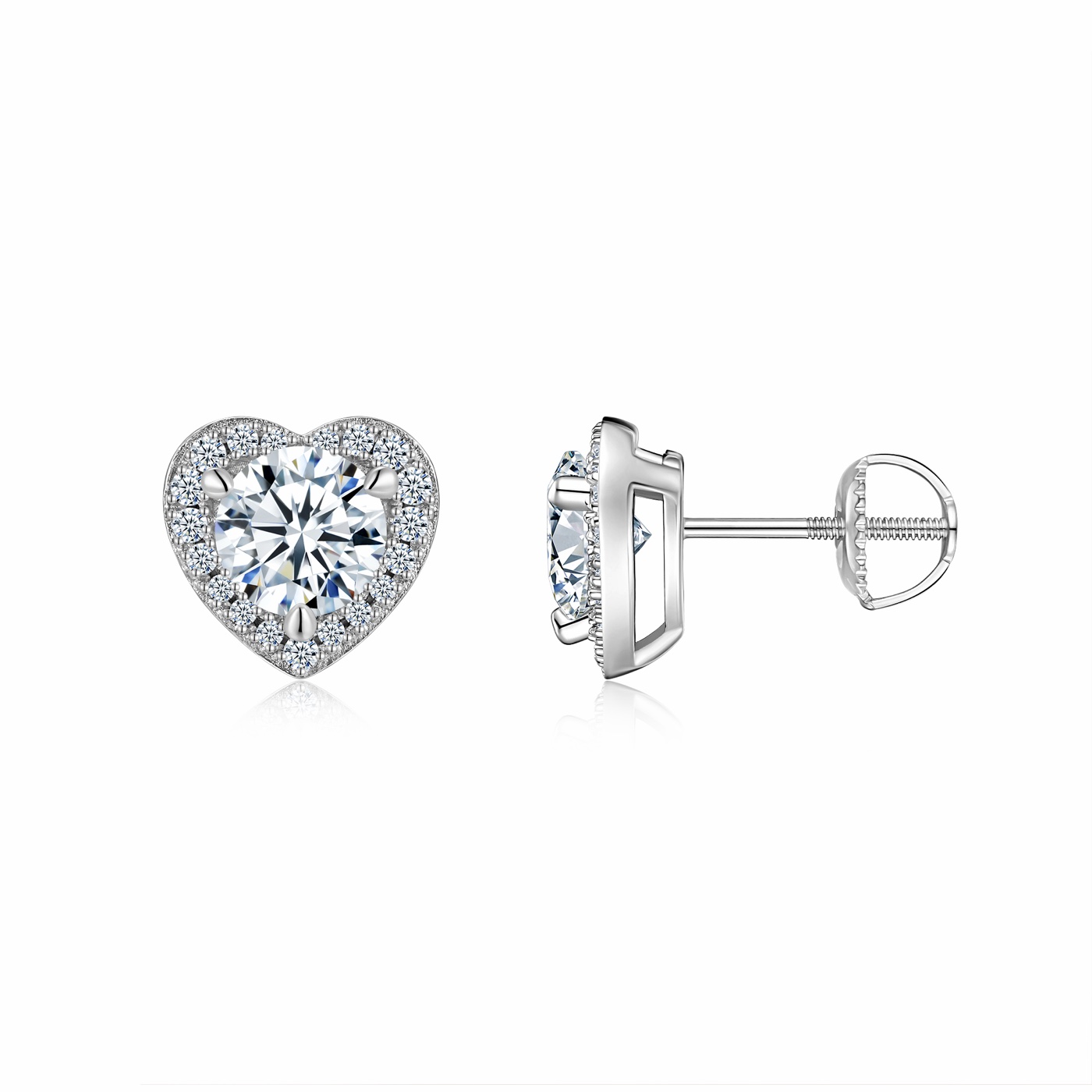 Honorine Heart Stud Earrings