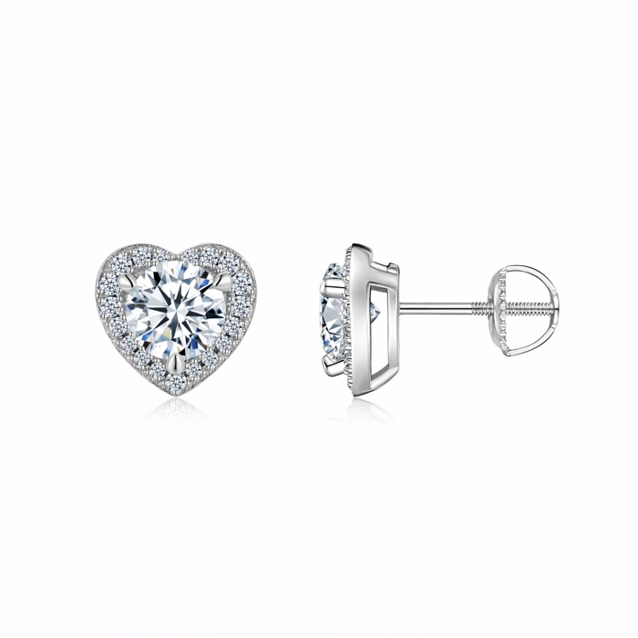 Honorine Heart Stud Earrings