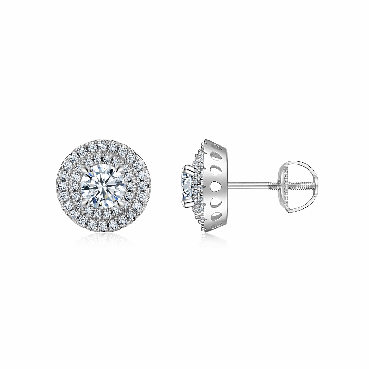 Capucine Halo Stud Earrings