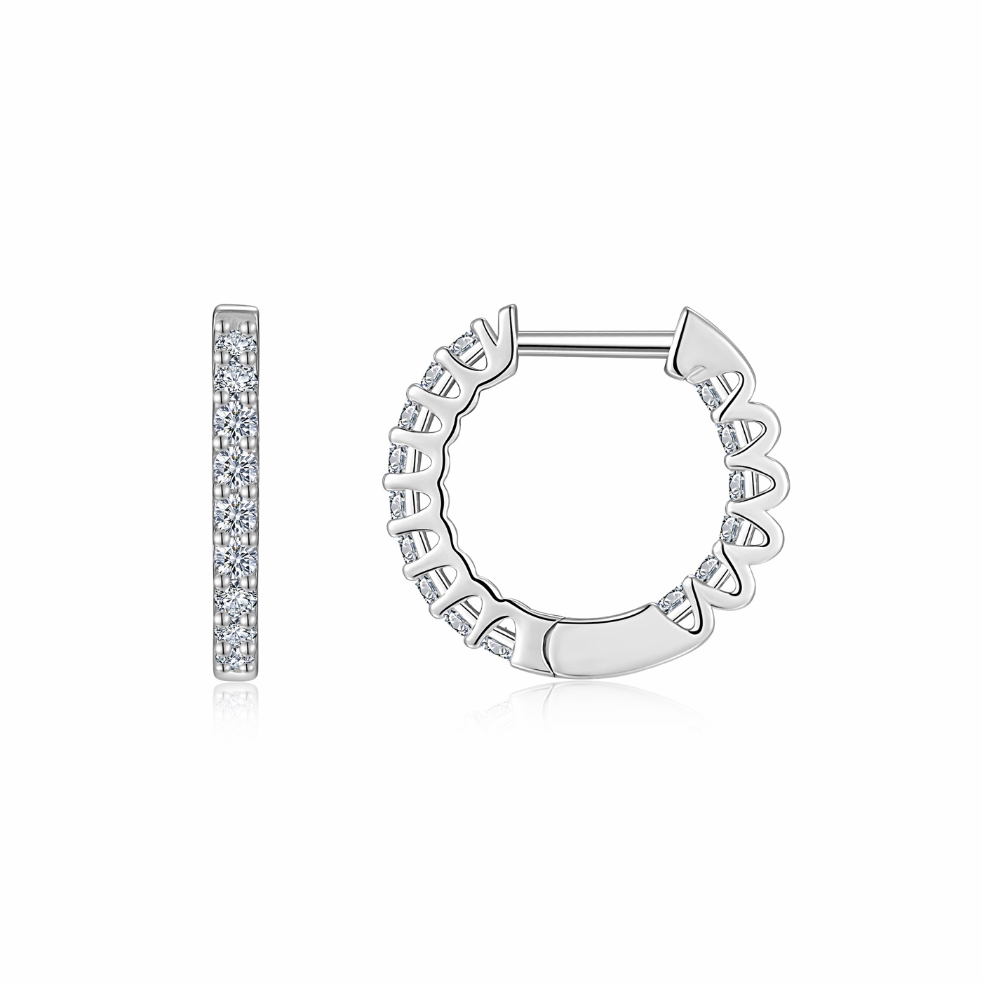 Gabrielle Pavé Huggie Earrings