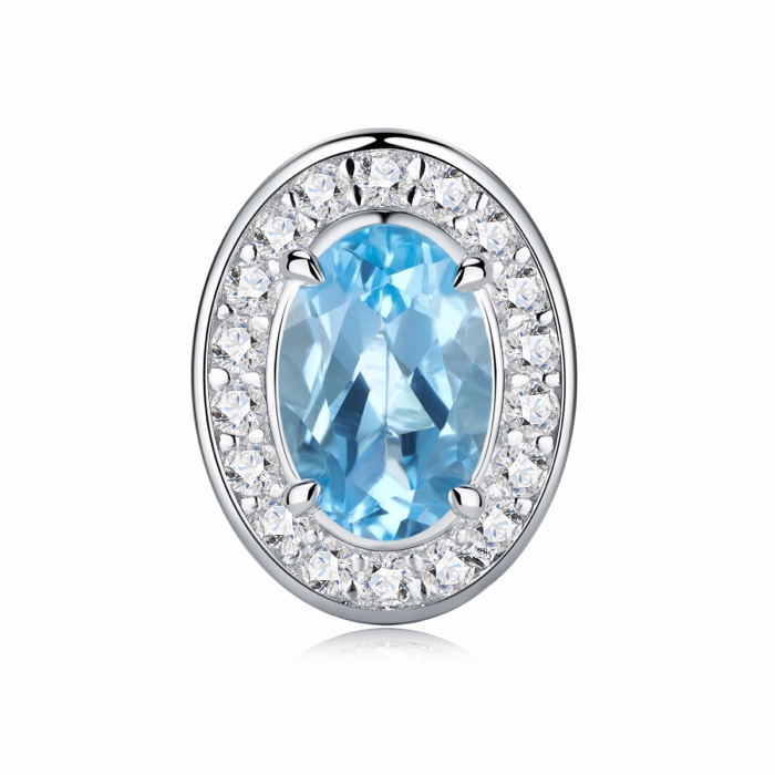 Wren Topaz Halo Earrings