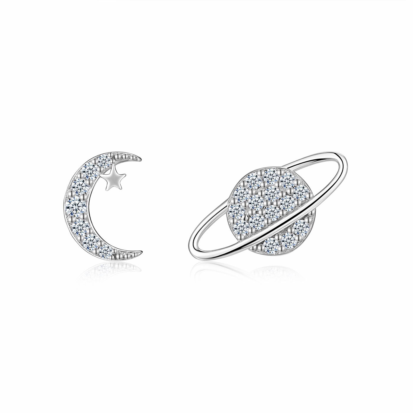 Wilde Moon & Planet Stud Earrings