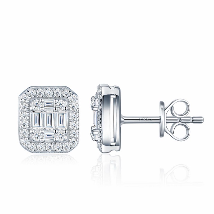 Romy Emerald Halo Stud Earrings