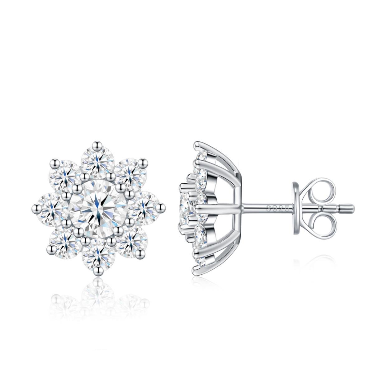 Chantal Snowflake Stud Earrings
