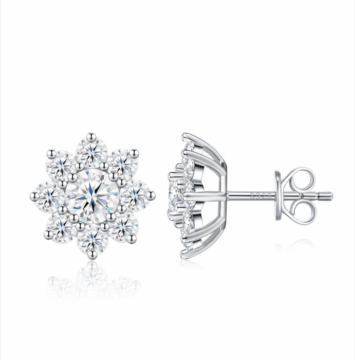 Chantal Snowflake Stud Earrings