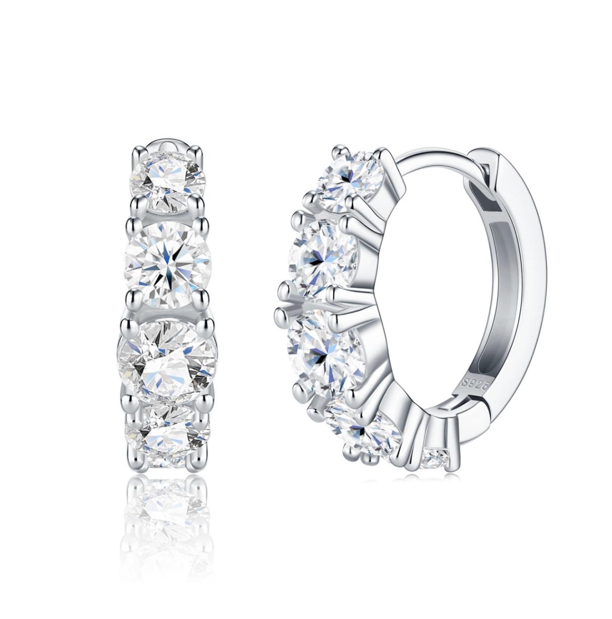 Margaux Cluster Huggie Earrings