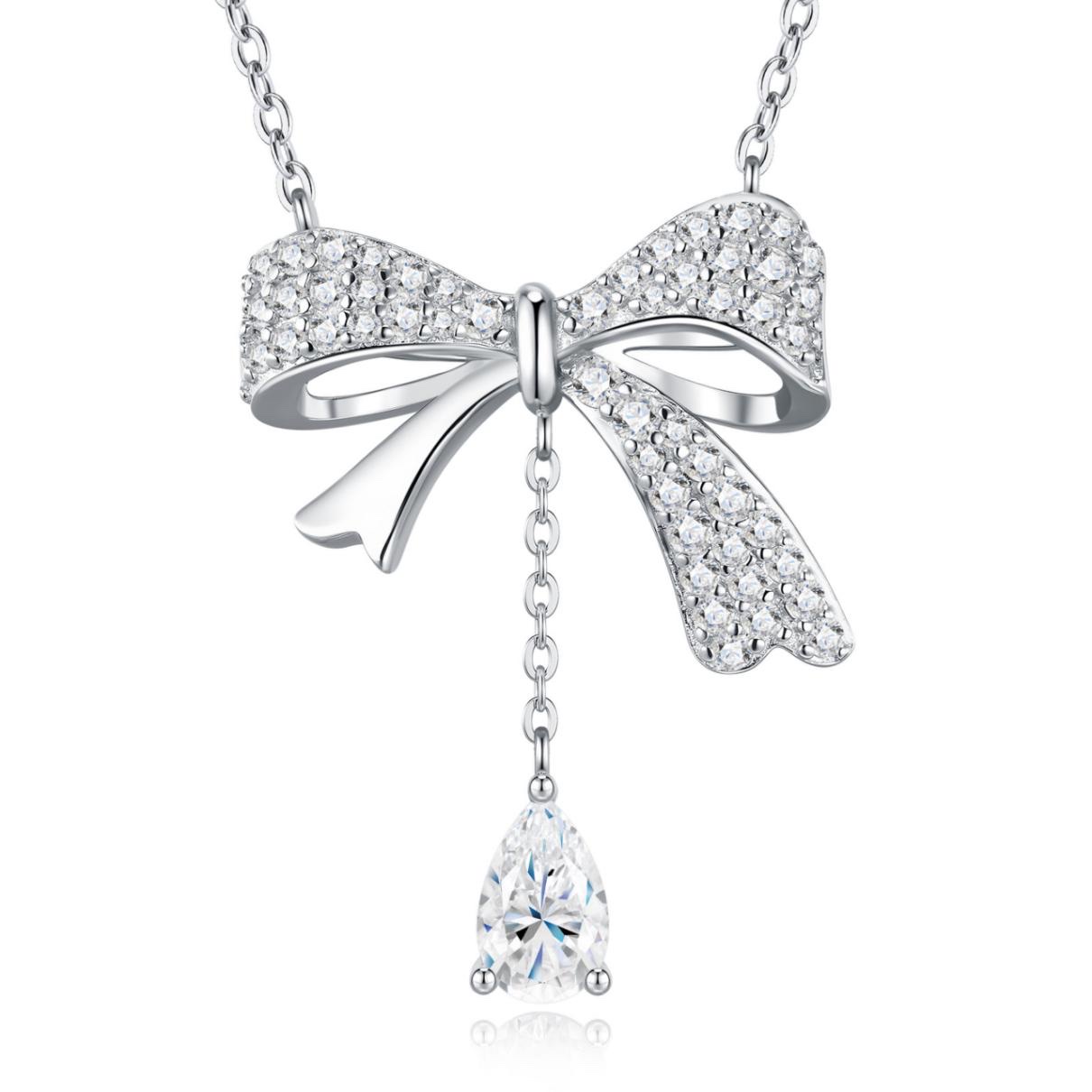 Wynne Bow Drop Necklace