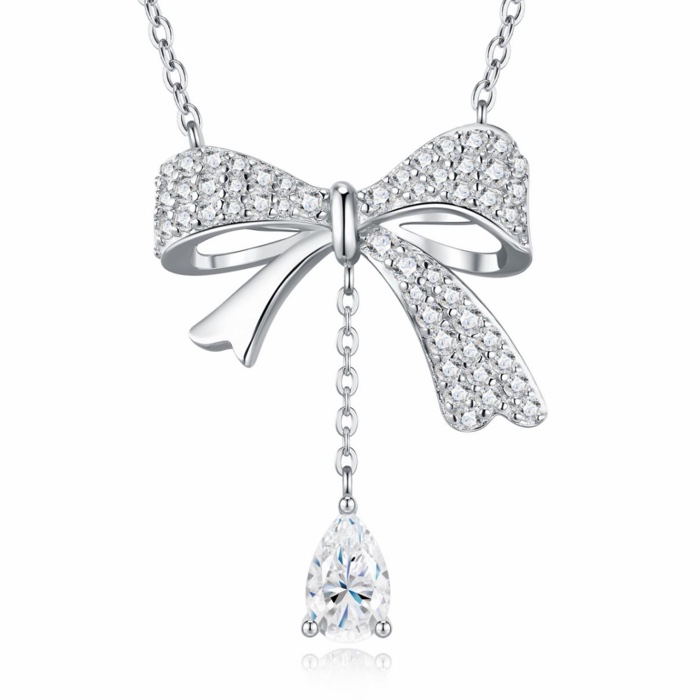 Wynne Bow Drop Necklace