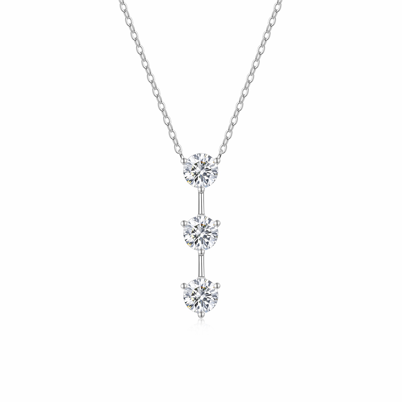 Clio Trilogy Drop Necklace
