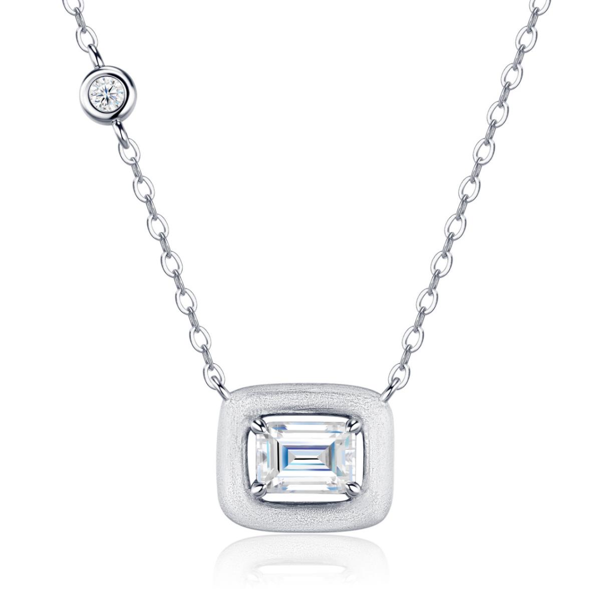 Aria Emerald Bezel Necklace
