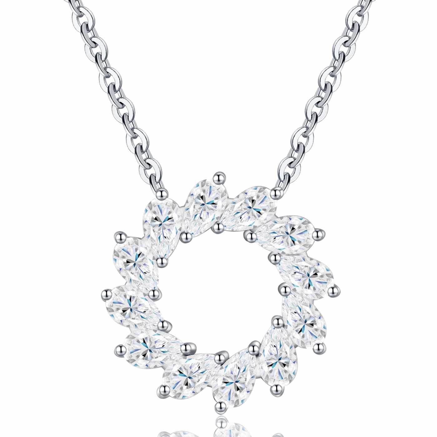Tourmaline Circle Wreath Necklace