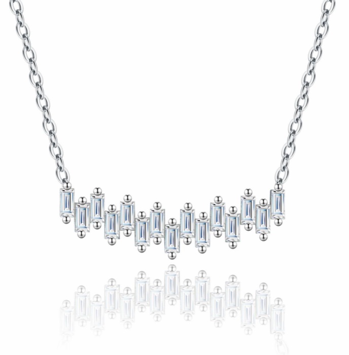 Dahlia Baguette Bar Necklace