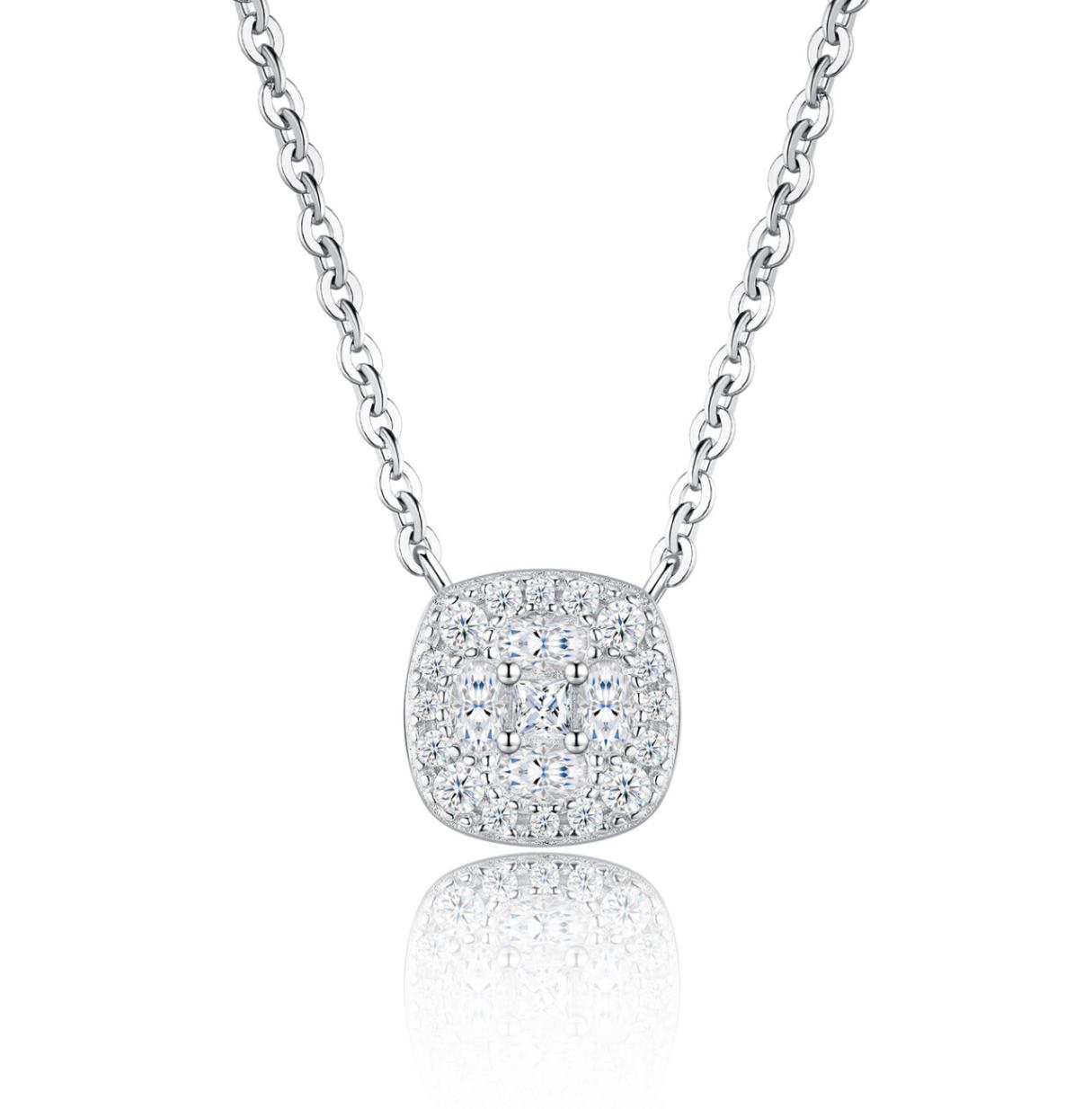Halle Cushion Pavé Necklace