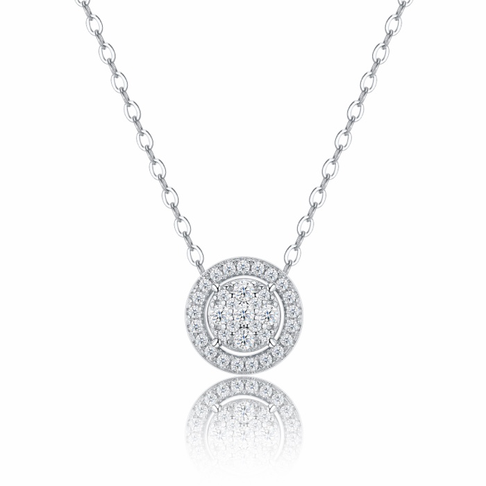 Wrenna Pavé Disc Necklace