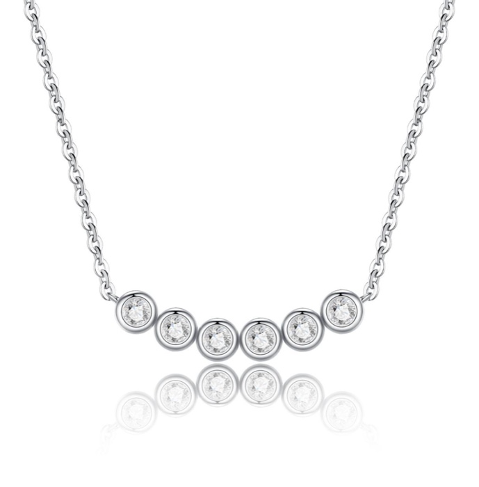 Gwendolen Bezel Bar Necklace
