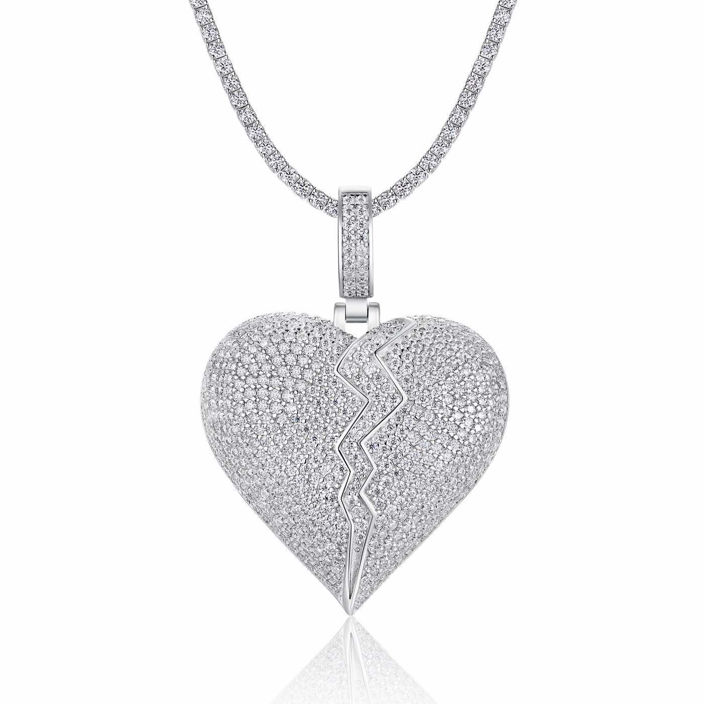 Oleander Split Heart Necklace