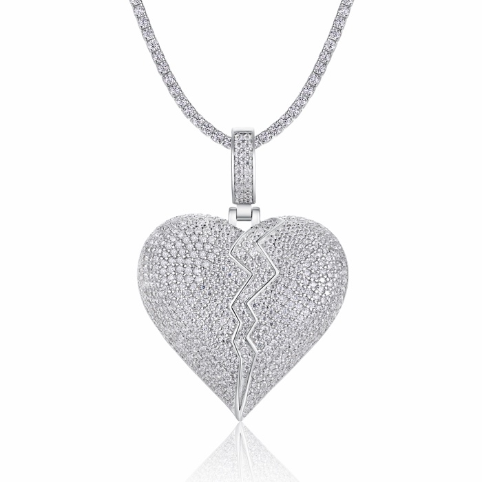 Oleander Split Heart Necklace