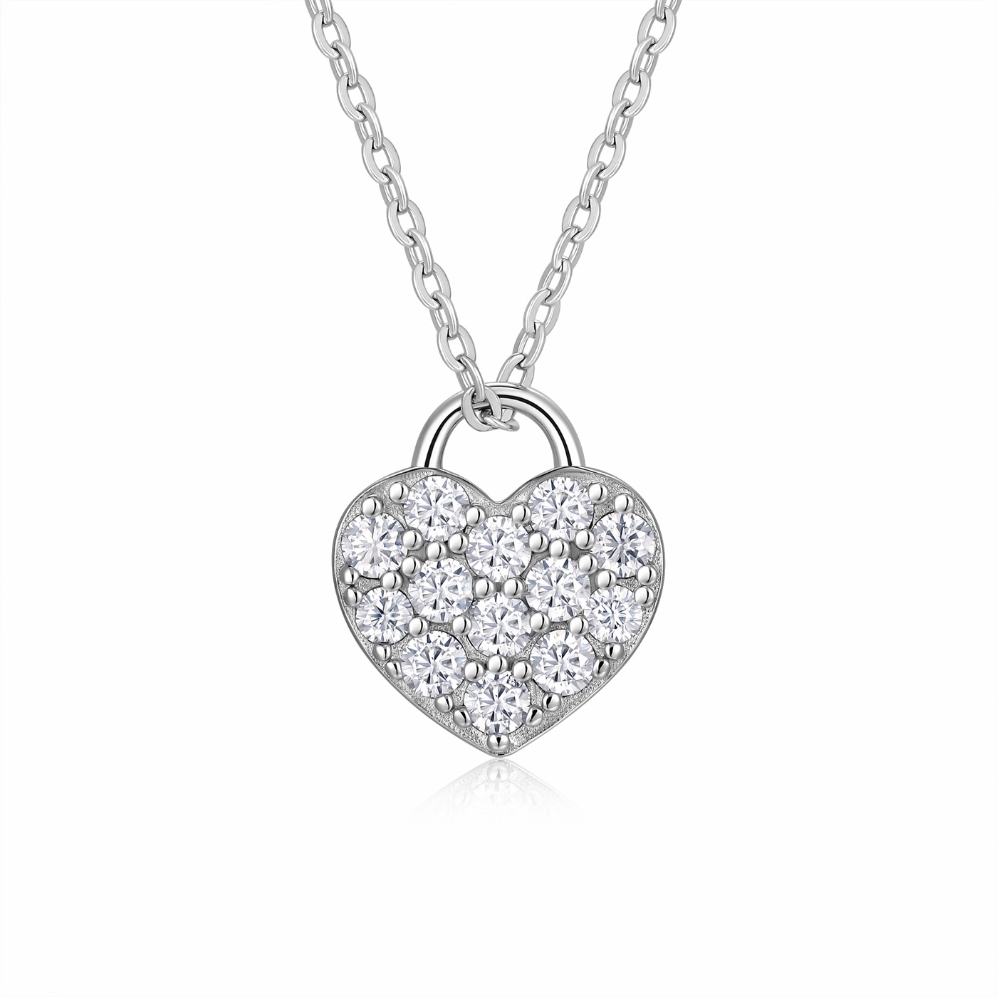 Suzette Heart Pavé Necklace