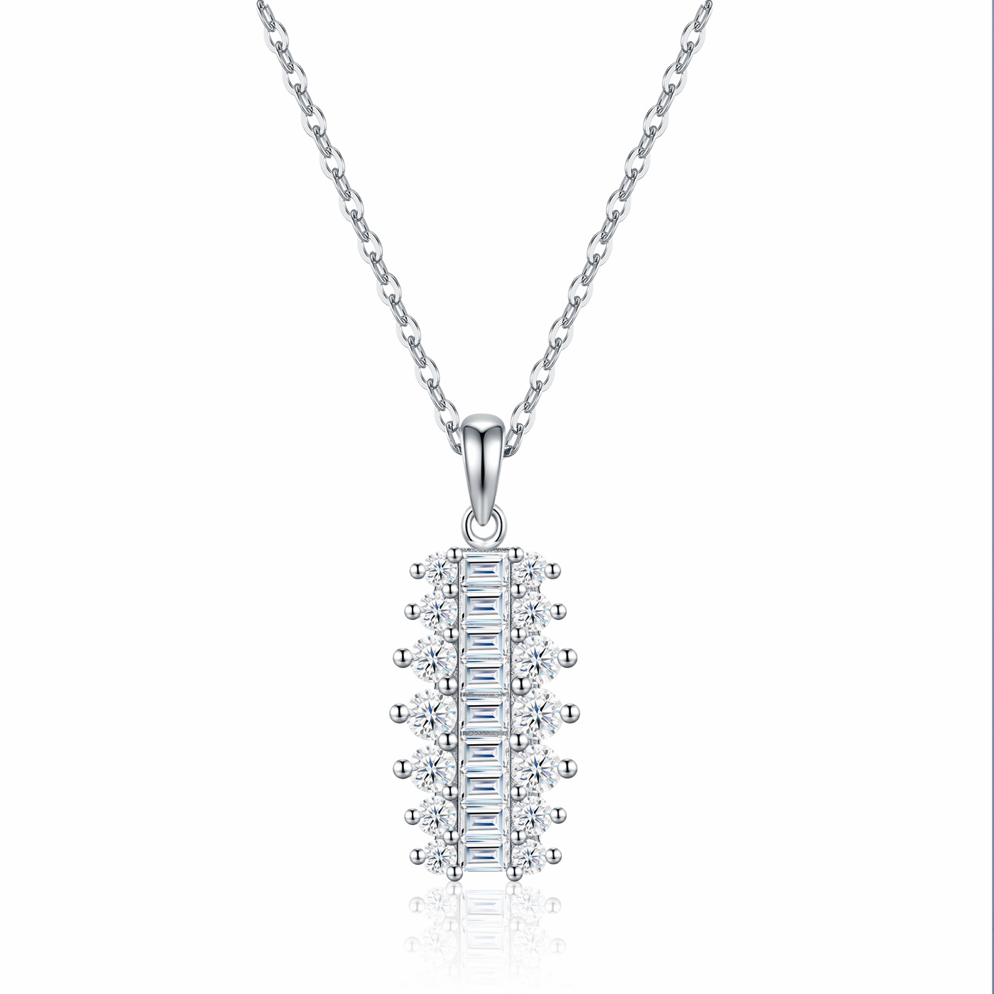 Helene Baguette Bar Necklace