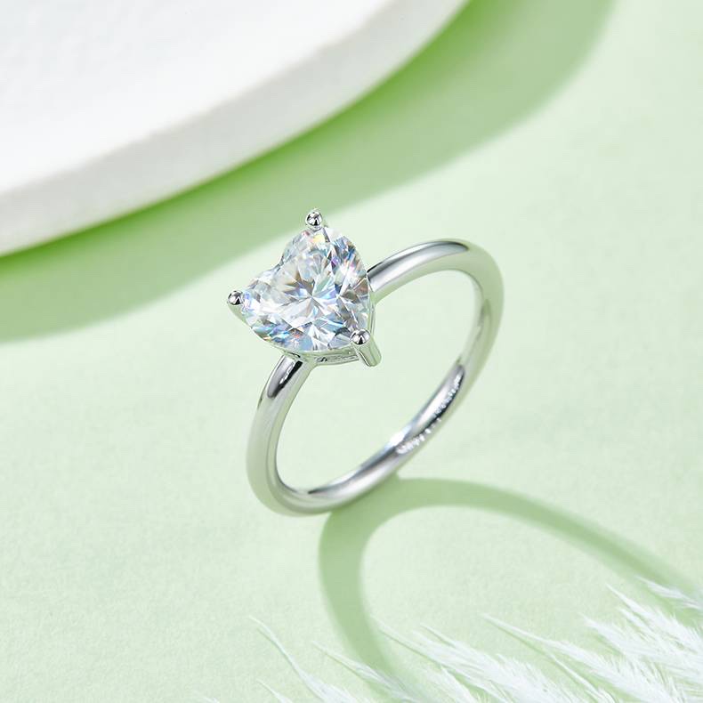 Rowan Heart Solitaire Ring